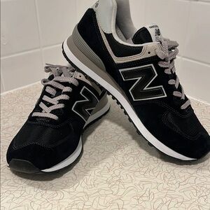 Brand New Balance / Black and Gray suede Sneakers